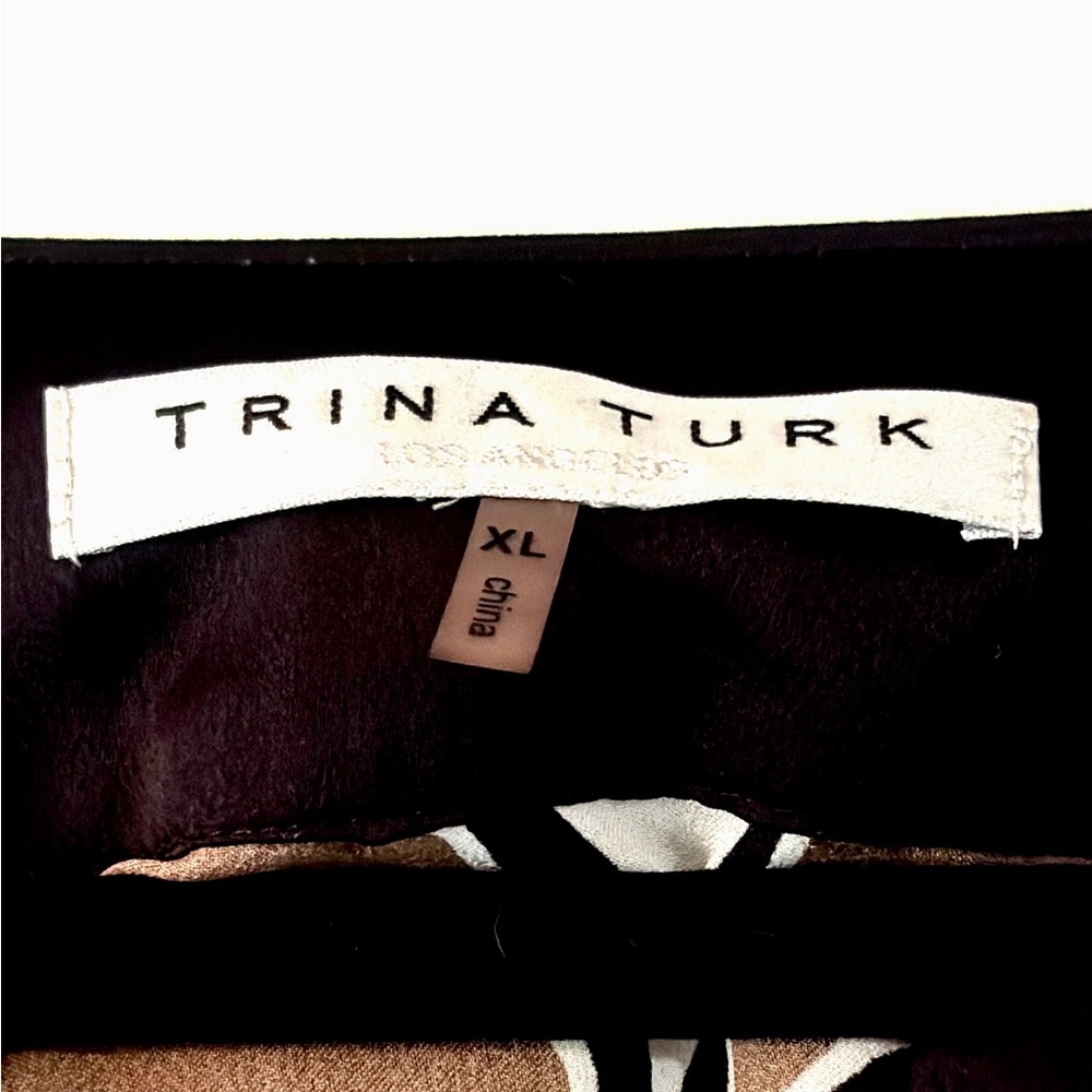 Trina Turk Theodora Lala Zebra Caftan Dress Women’s Size XL - Picture 4 of 7